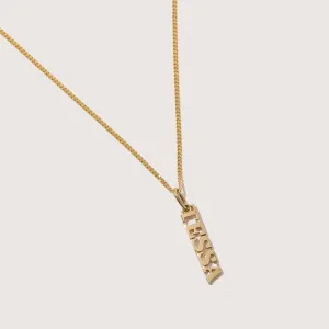 Gold Vermeil Name Pendant (Made To Order)