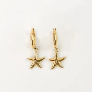 Golden Starfish Earrings