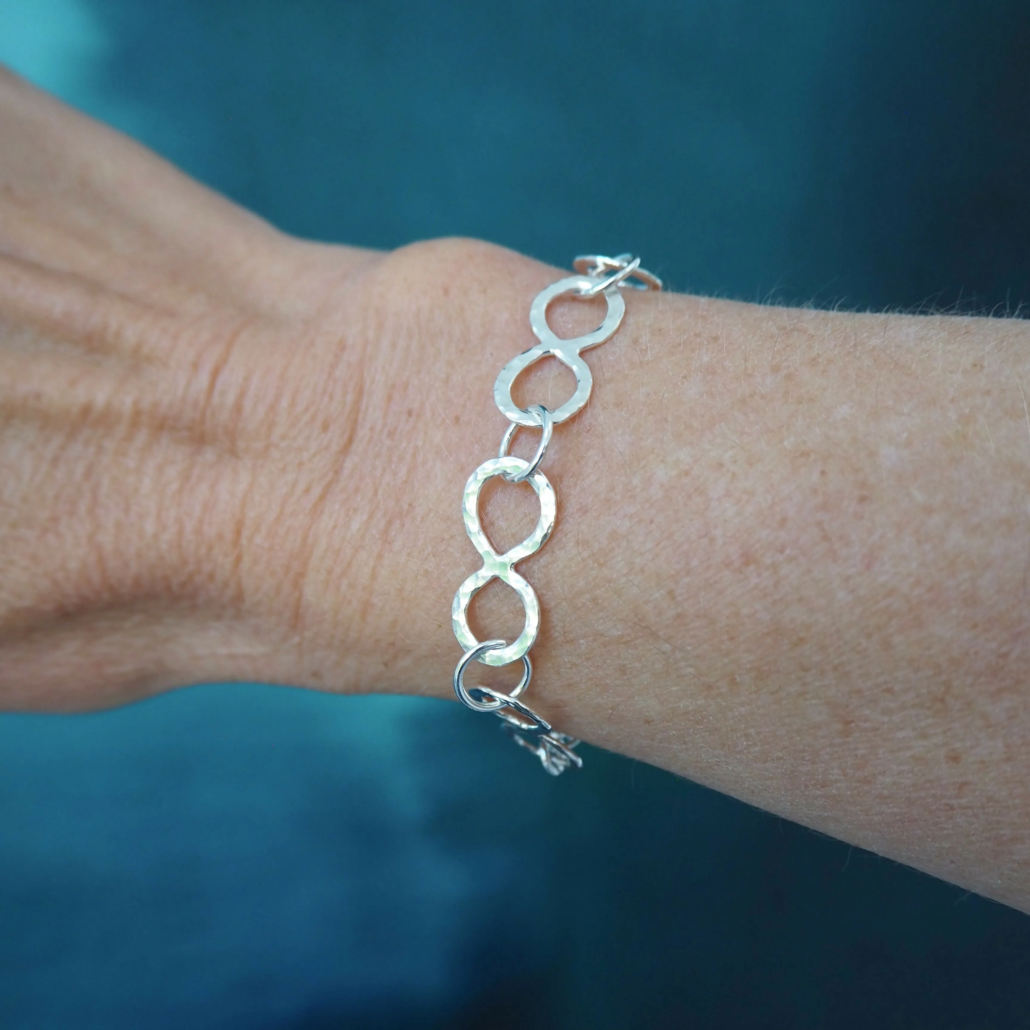 Hallmarked Silver Chain Bracelet - Handmade