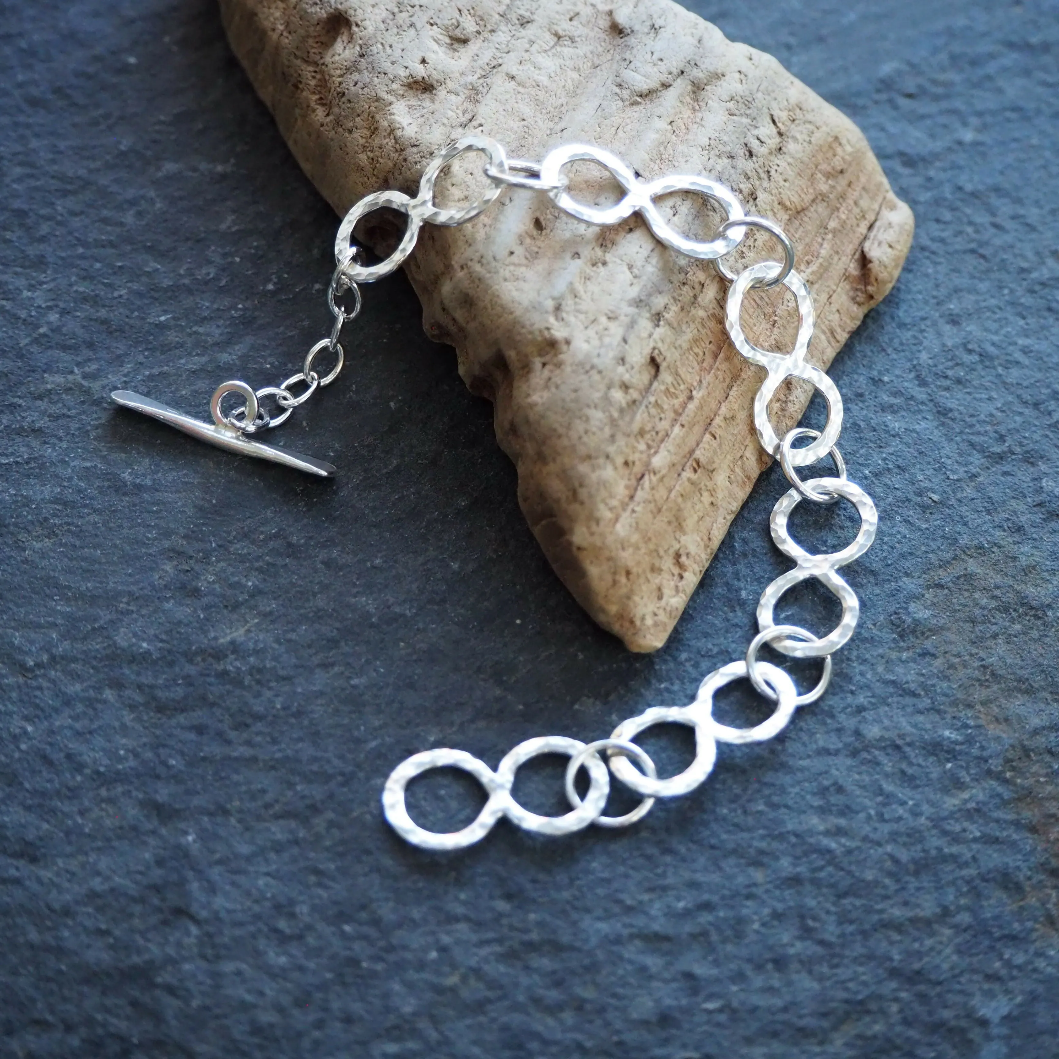 Hallmarked Silver Chain Bracelet - Handmade