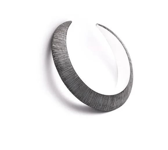 Horned Band Textured Silver Bracelet