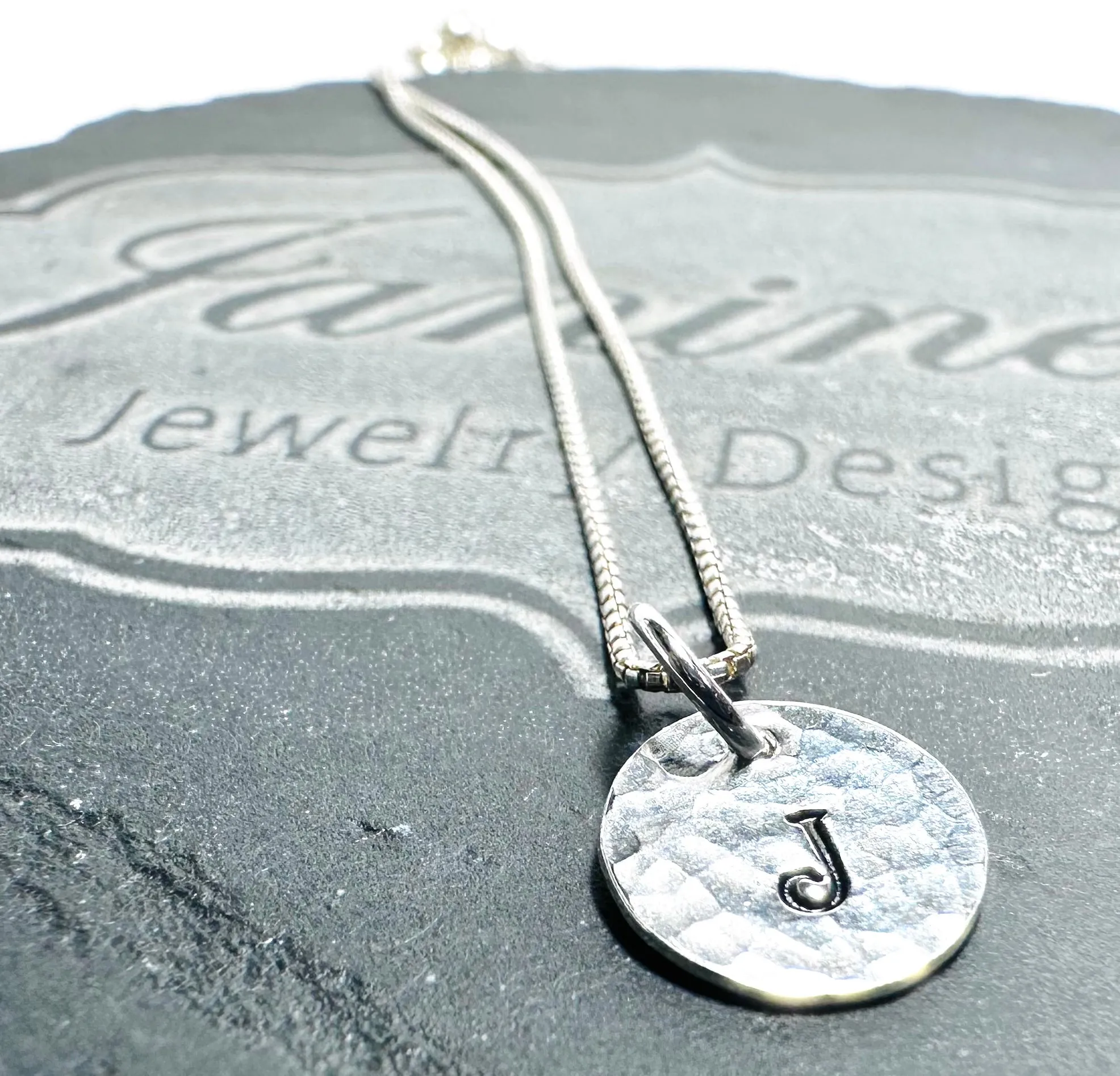 Initial Necklace , Sterling Silver Necklace