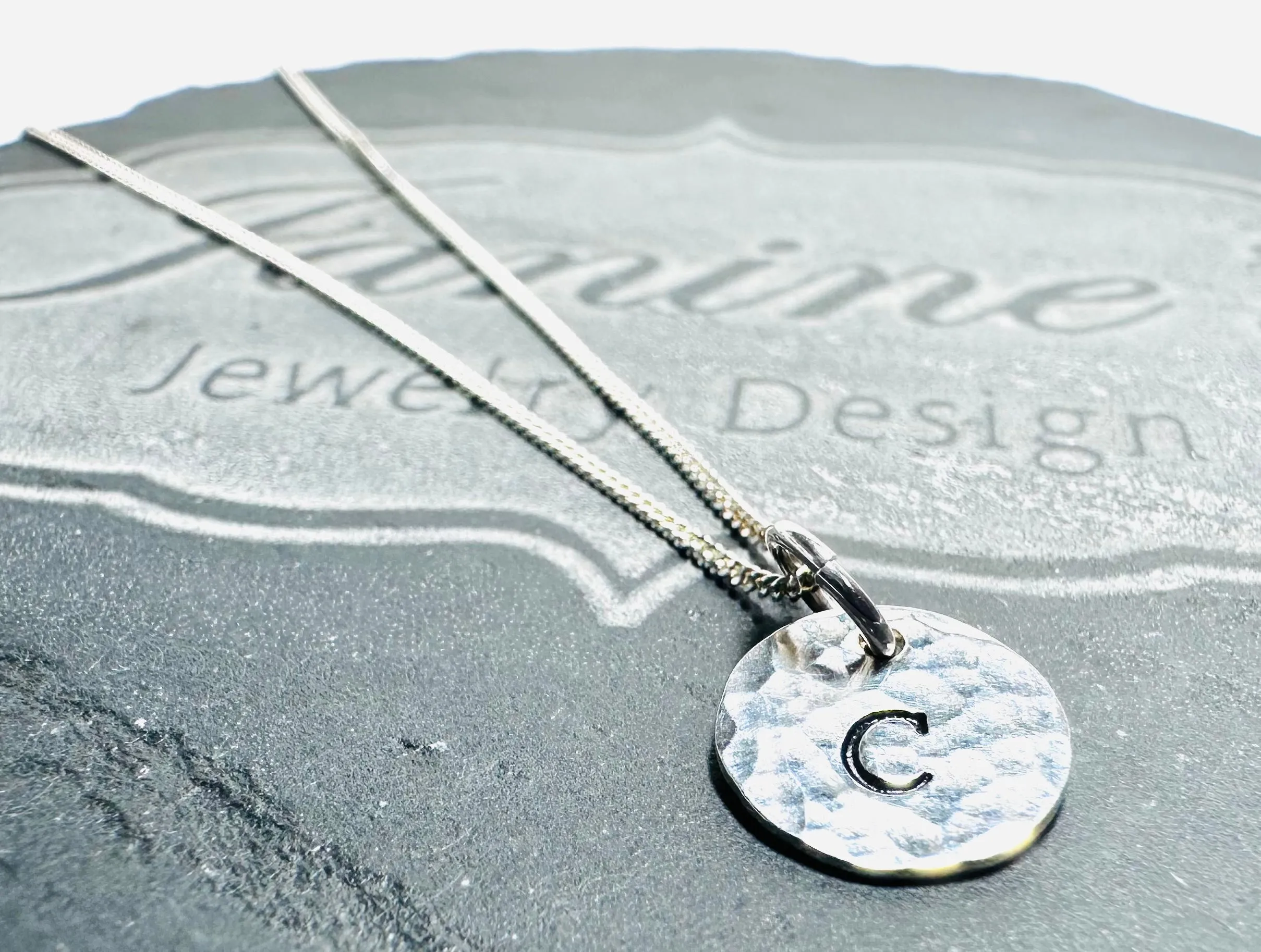 Initial Necklace , Sterling Silver Necklace