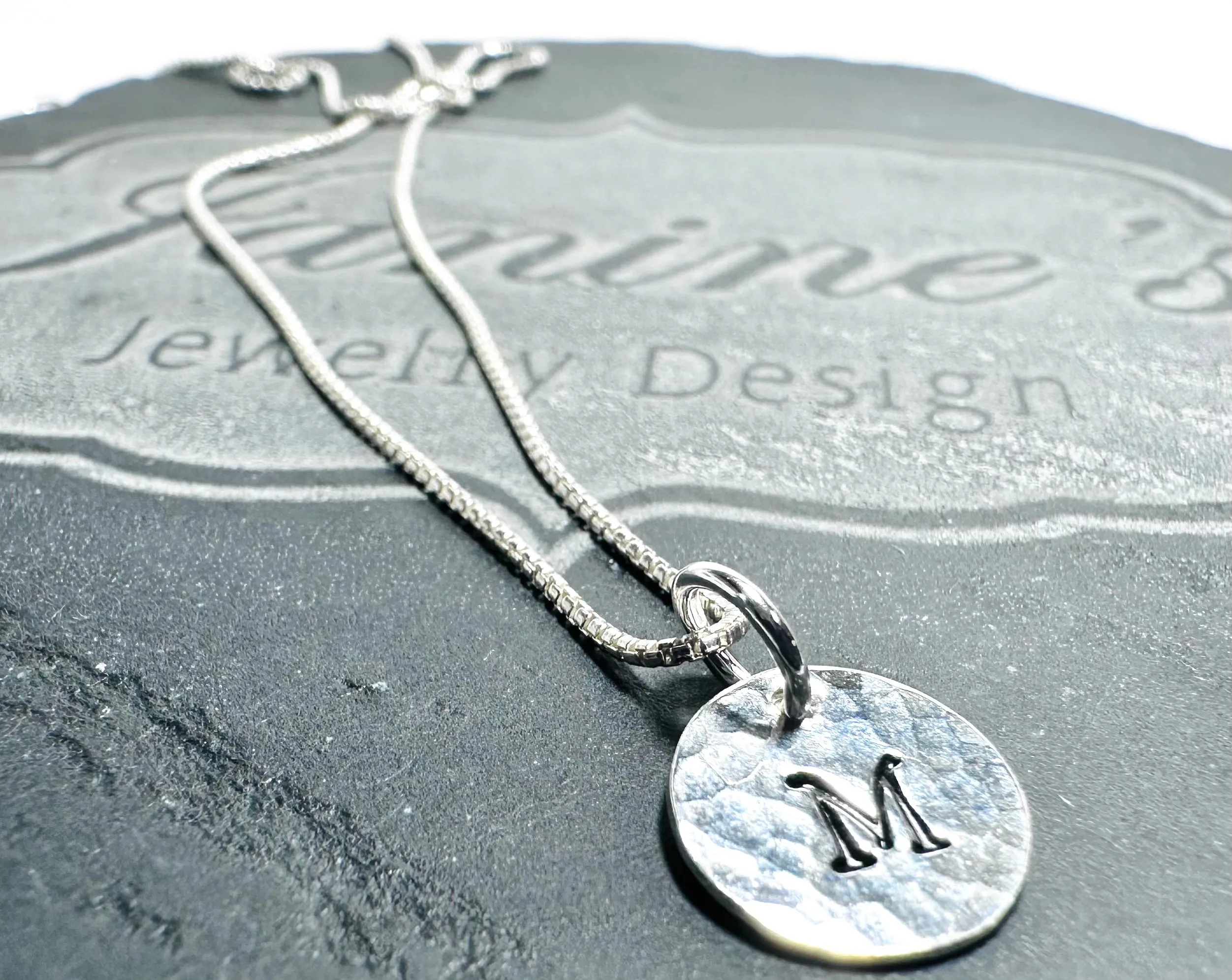 Initial Necklace , Sterling Silver Necklace