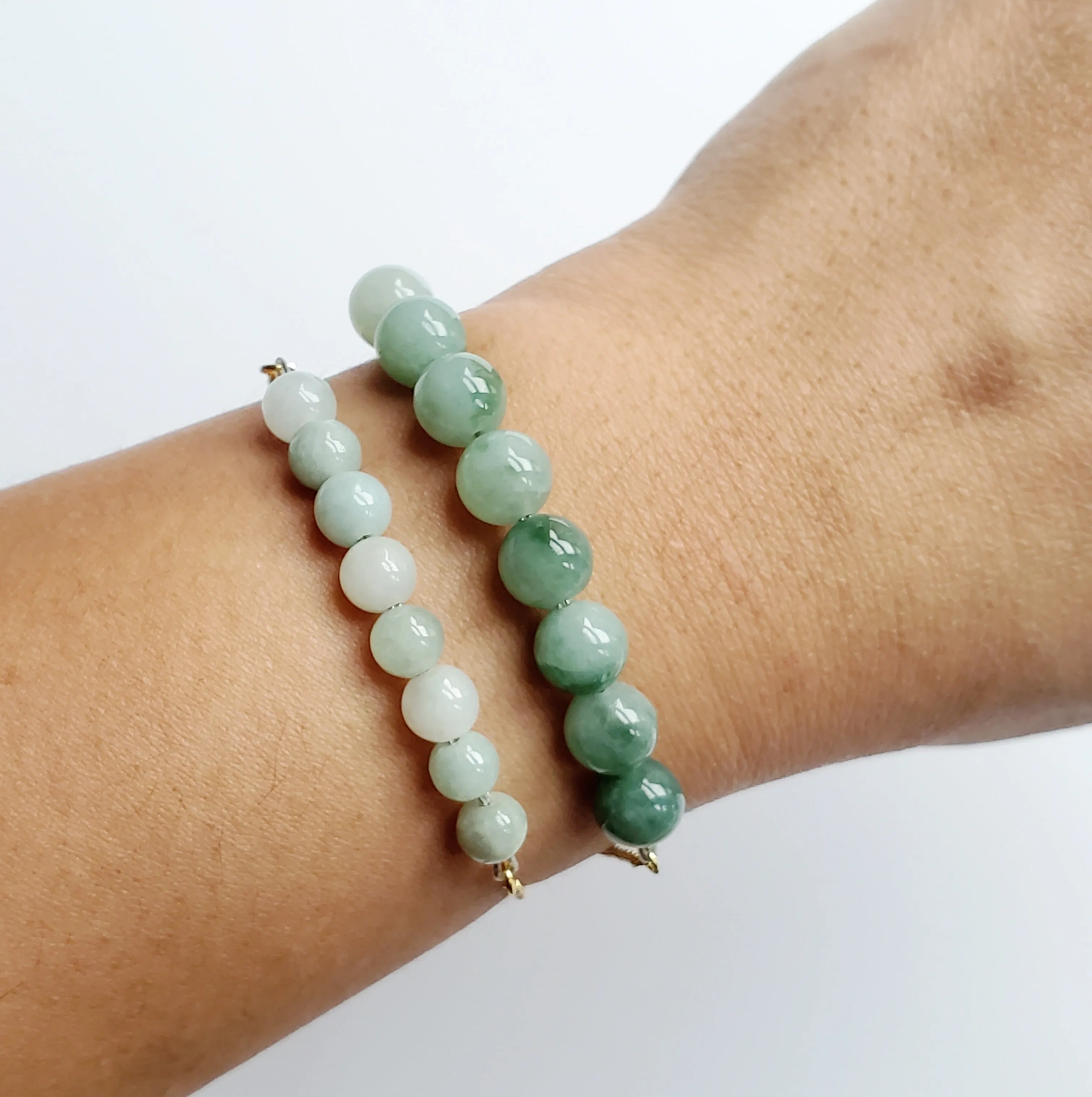 Jade Gemstone Adjustable Bracelet - 2 Styles