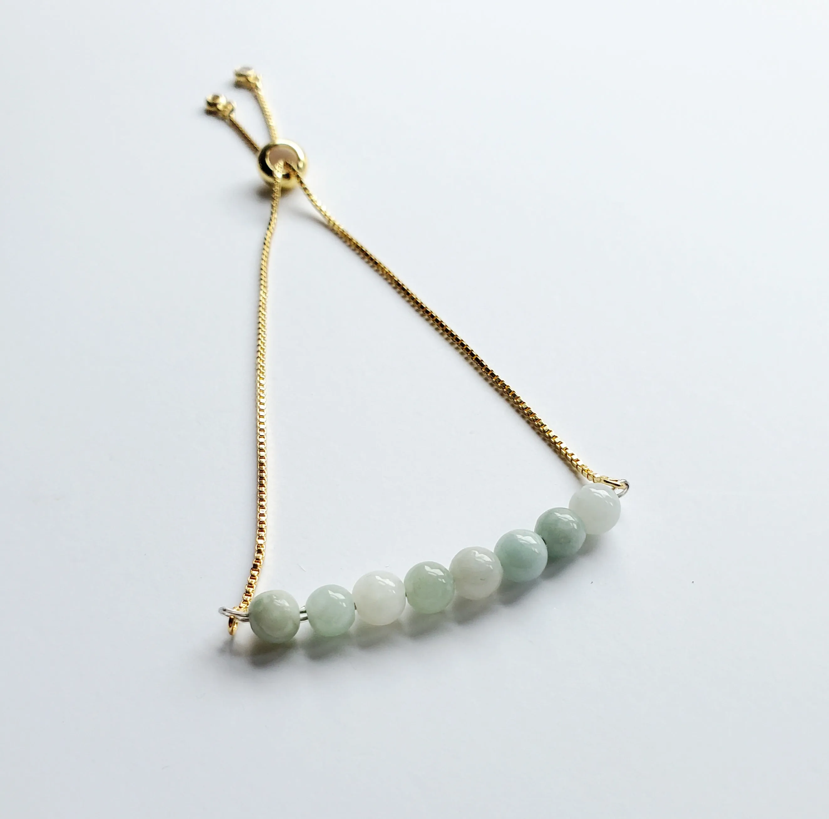 Jade Gemstone Adjustable Bracelet - 2 Styles