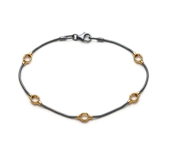 Kabis | Sterling Silver and Gold Bracelet by Michaud Michaud