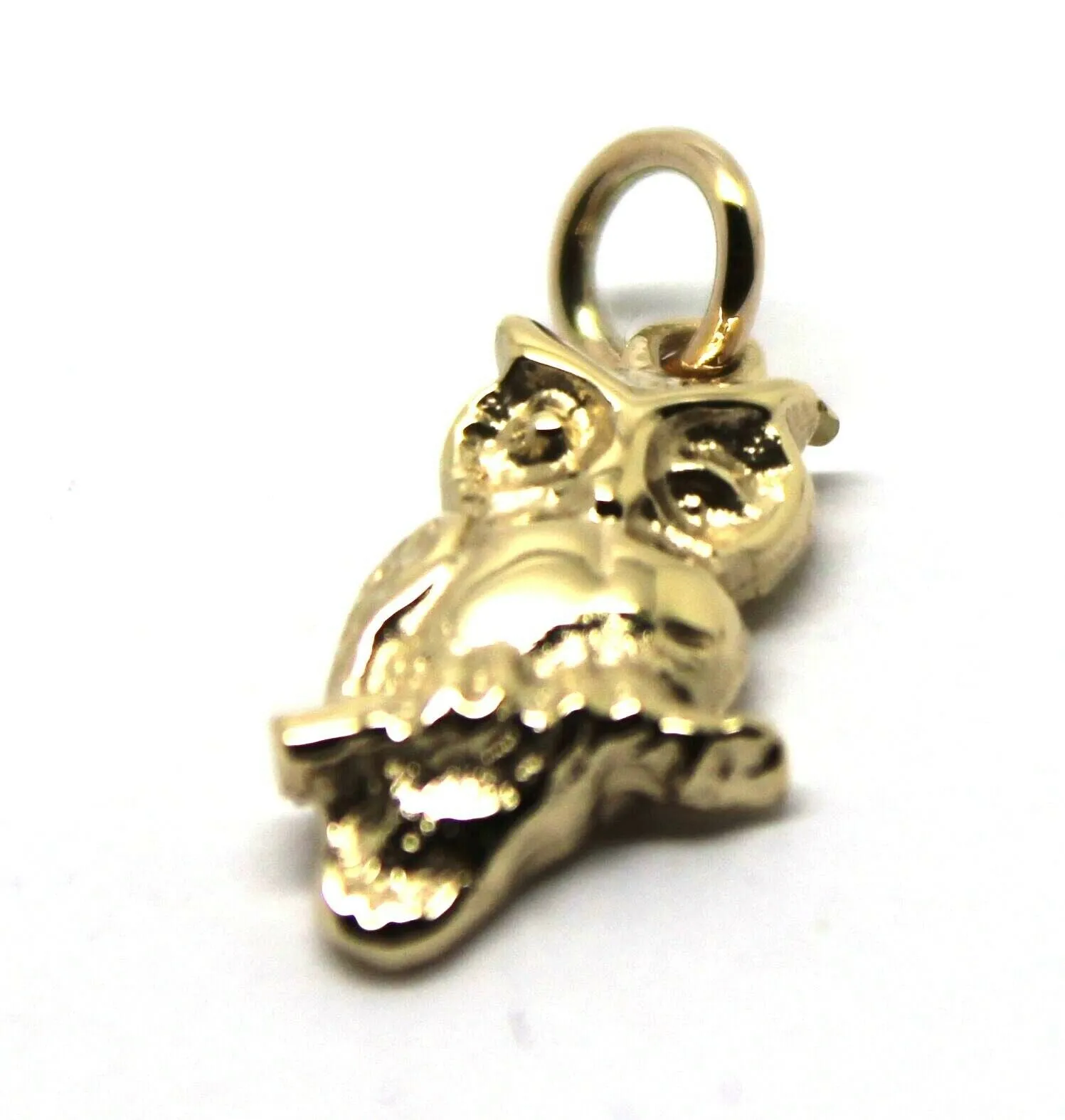 Kaedesigns Genuine 9ct Yellow or Rose or White Gold or Sterling Silver Wise Owl Charm or Pendant