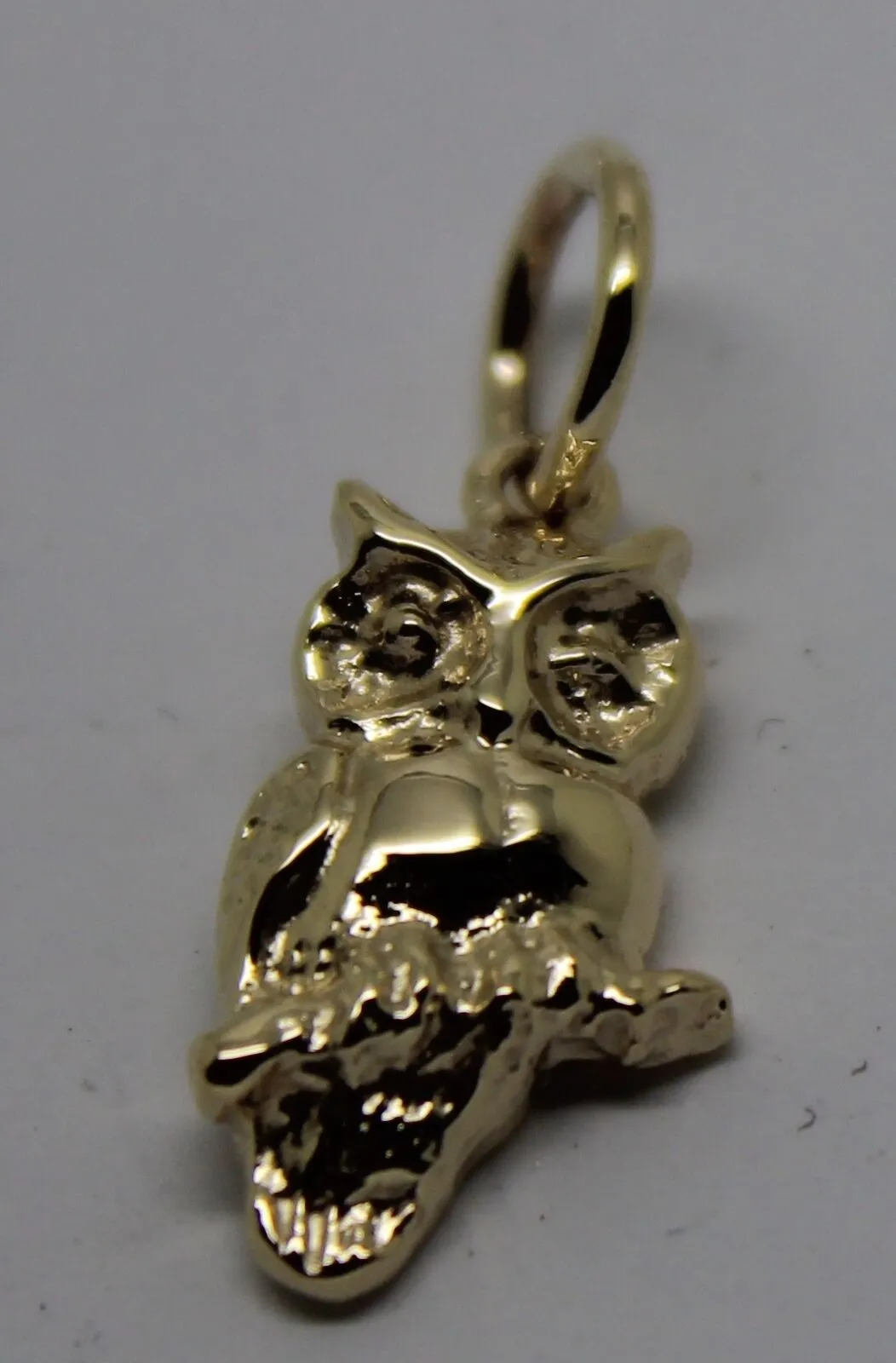 Kaedesigns Genuine 9ct Yellow or Rose or White Gold or Sterling Silver Wise Owl Charm or Pendant