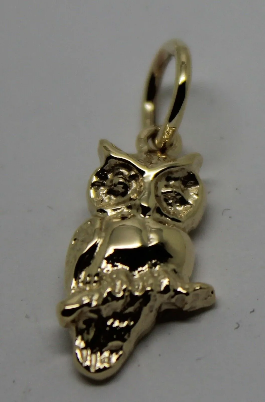 Kaedesigns Genuine 9ct Yellow or Rose or White Gold or Sterling Silver Wise Owl Charm or Pendant