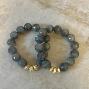 Labradorite Faceted Bead Bracelet