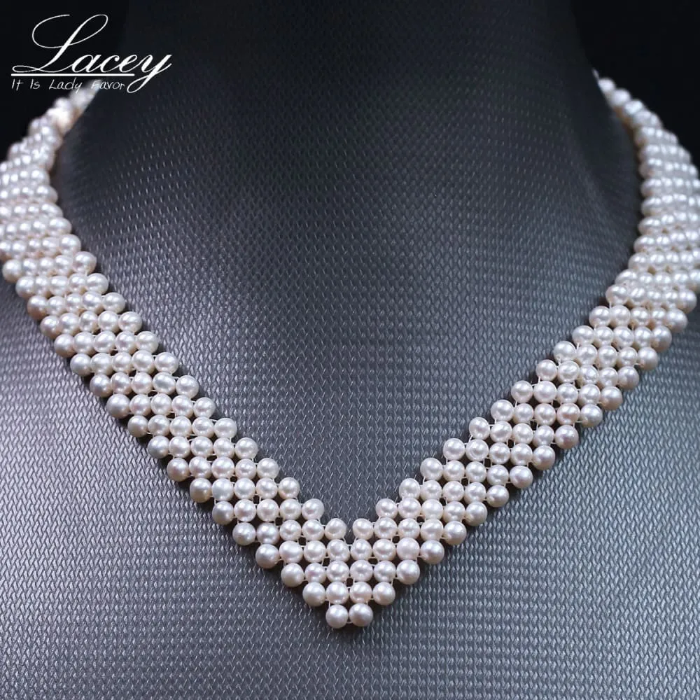 Lacey Fine Freshwater Pearl Choker Necklace