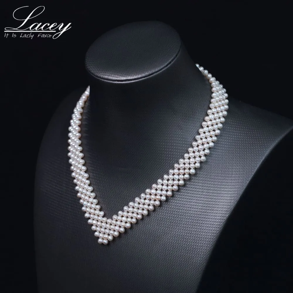 Lacey Fine Freshwater Pearl Choker Necklace