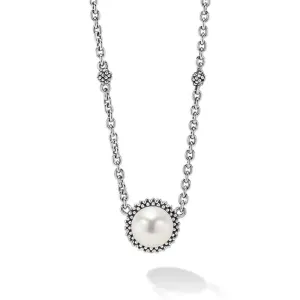 LAGOS Luna Pearl Pendant Necklace in Sterling Silver