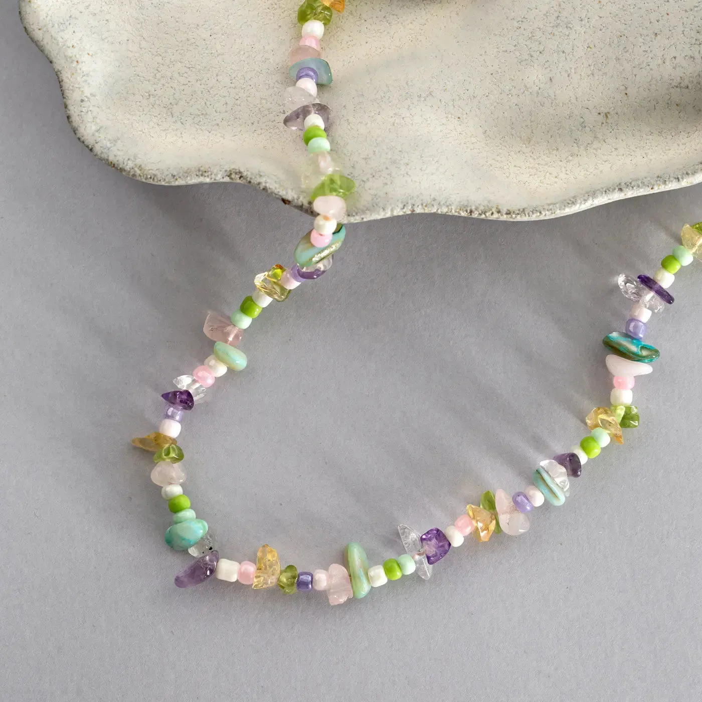 Larissa - Semi Precious Colorful Stones Necklace