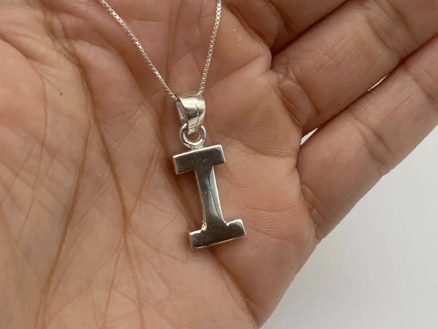 Letter I Pendant - Name Initial Pendant - Personalized Gift