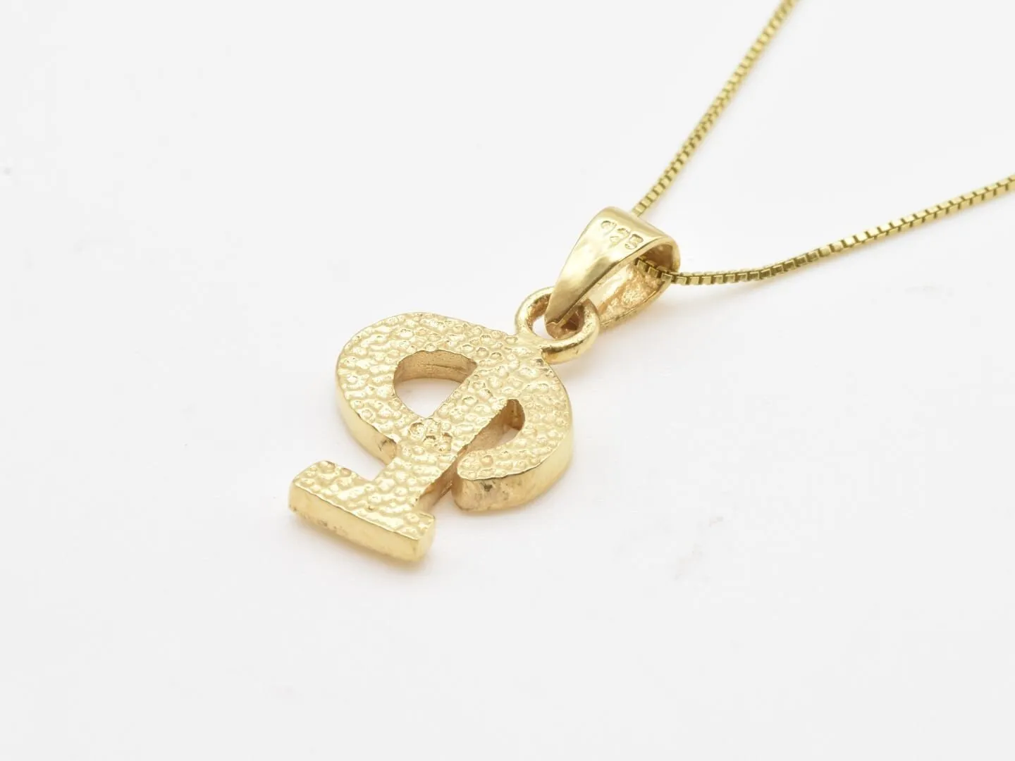 Letter P Gold Pendant - Alphabet Letter Necklace - Capital P Necklace