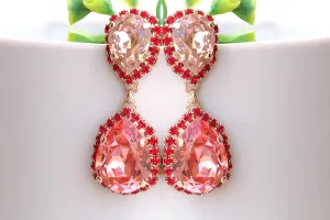 Light Red Earrings