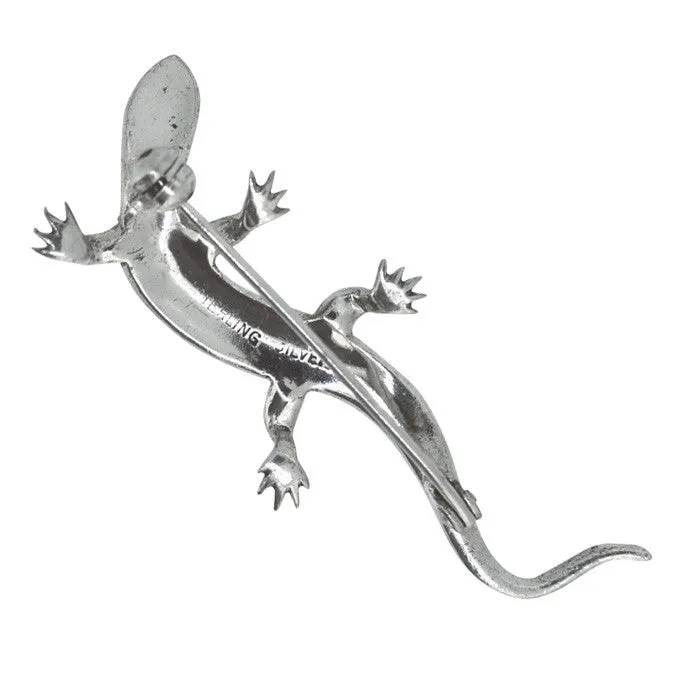 Marcasite Lizard Brooch