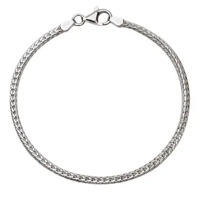 Men's Italian Foxtail Chain Bracelet | Sleek 925 Sterling Silver Bracelet for Men & Women