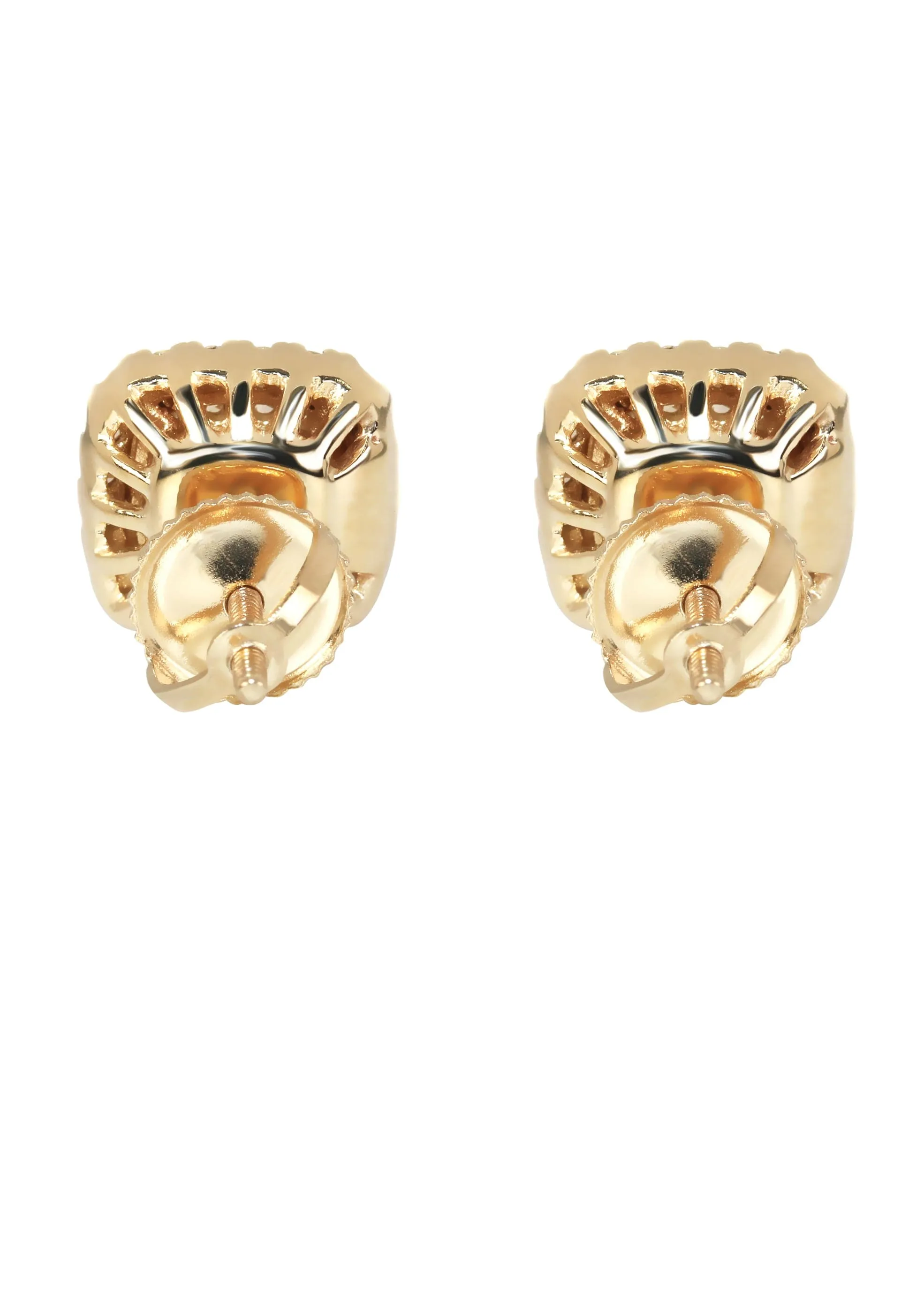 Mens Stud Diamond Earrings | 0.8 Carats 14K Yellow Gold