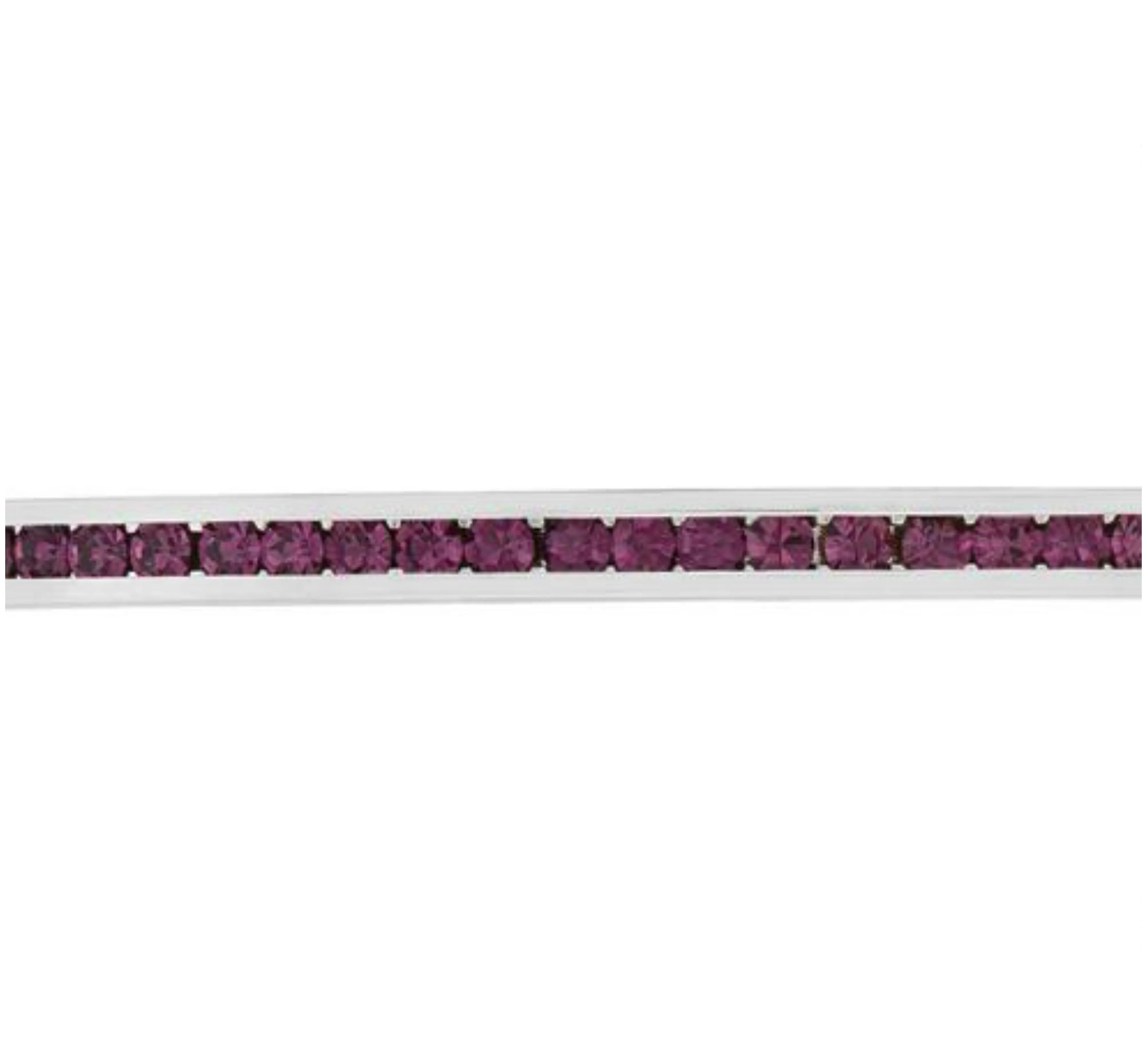 Nico Amethyst Purple CZ Silver Cuff Bracelet