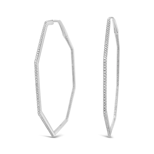 Octagon Hoop Earrings