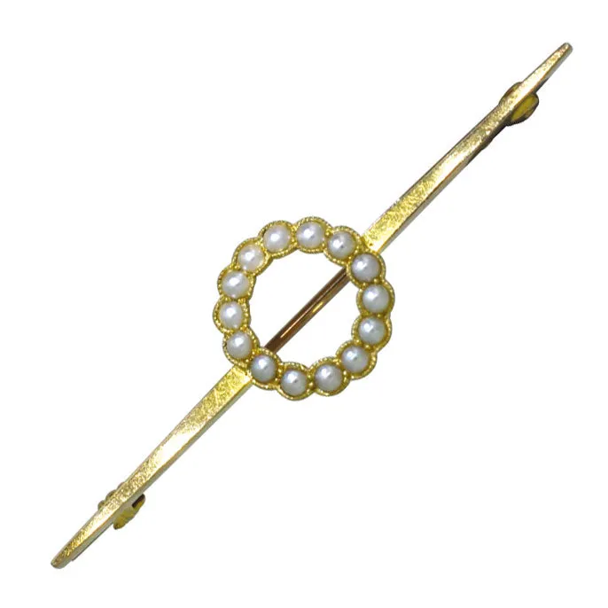 Pearl Bar Brooch