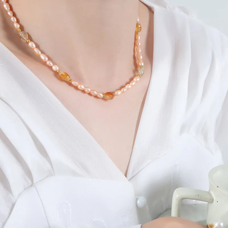 Pink Pearl Necklace