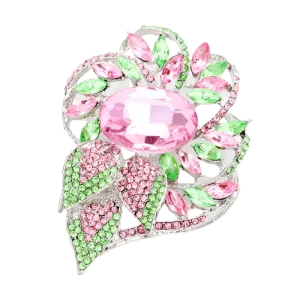 Pink Rose Brooch