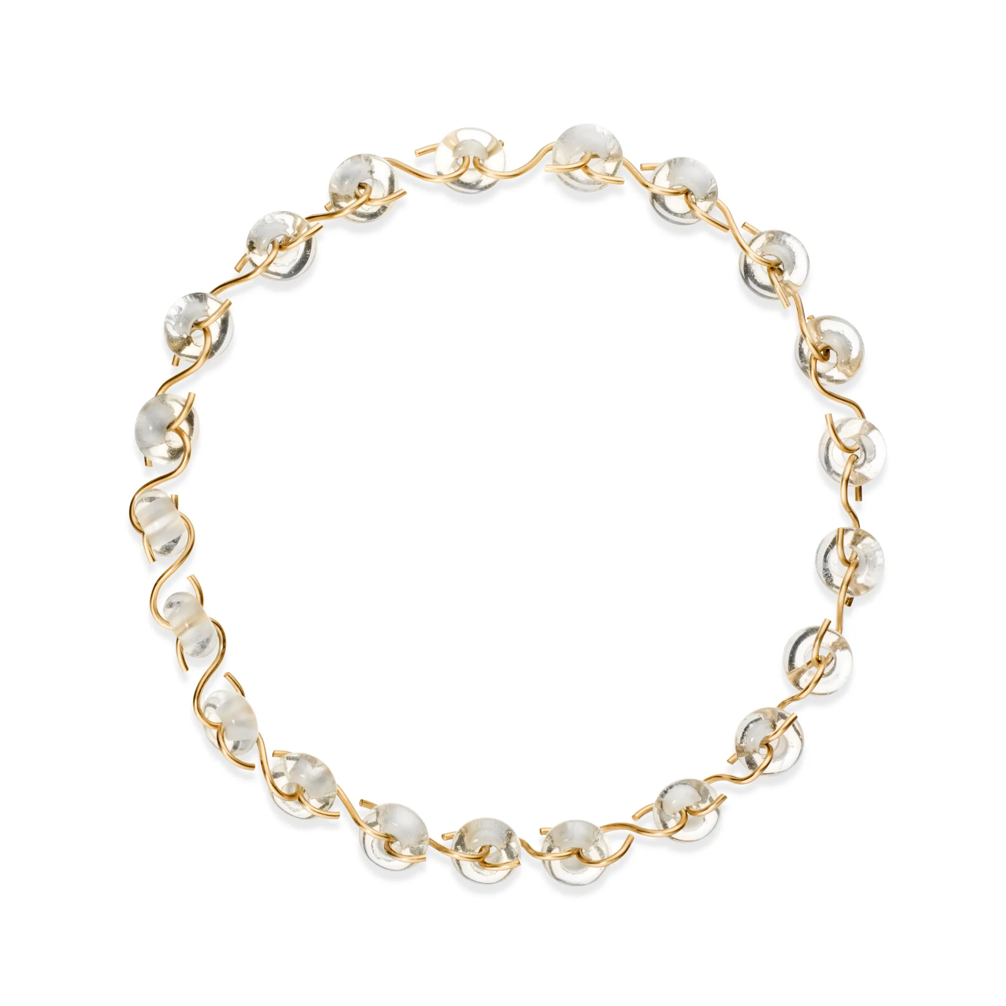 Quartz Poise Collar Necklace - 18kt Gold Vermeil