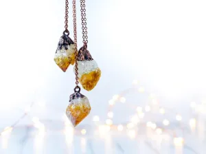 Raw citrine necklace | Citrine necklace