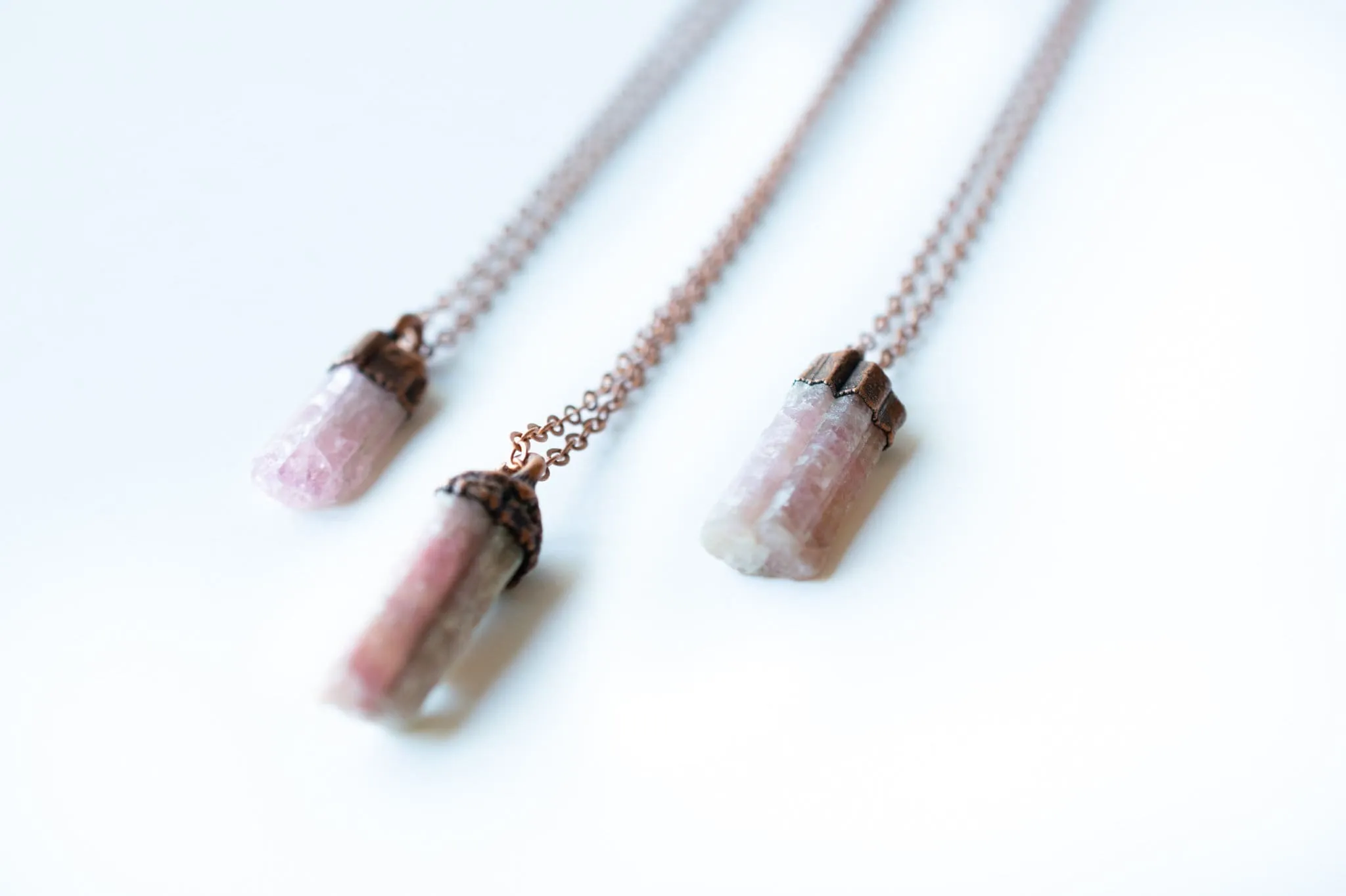 Raw tourmaline necklace | Pink tourmaline necklace