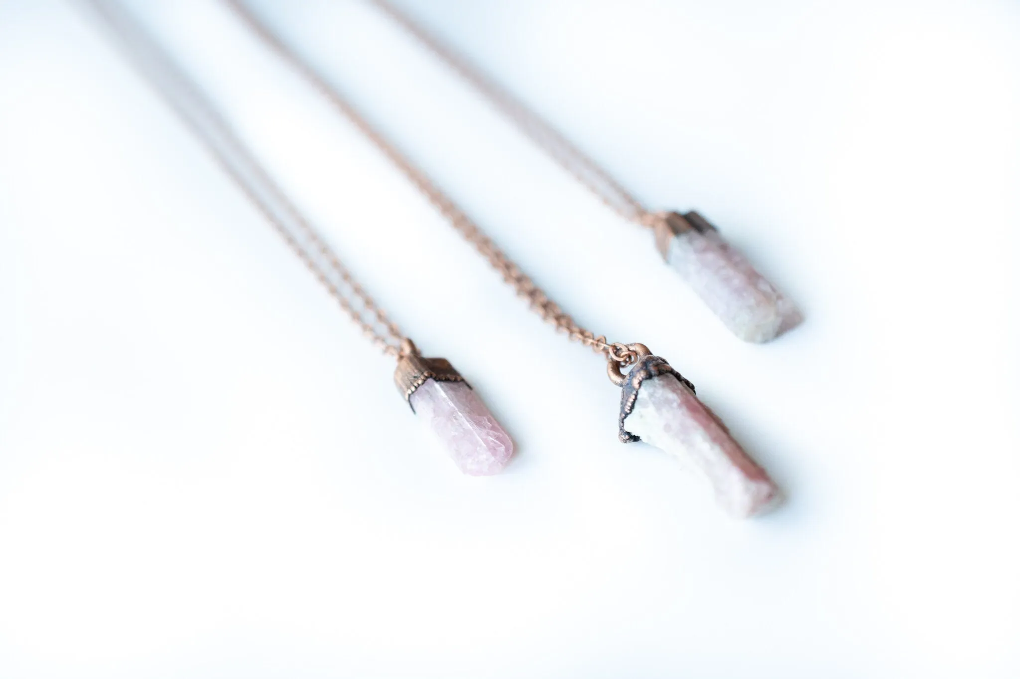 Raw tourmaline necklace | Pink tourmaline necklace