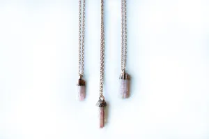 Raw tourmaline necklace | Pink tourmaline necklace