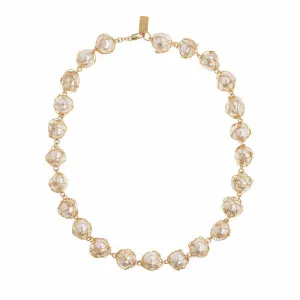 Rebecca's wrapped pearl choker