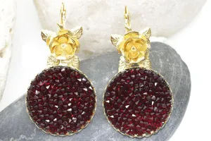 RED GARNET EARRINGS