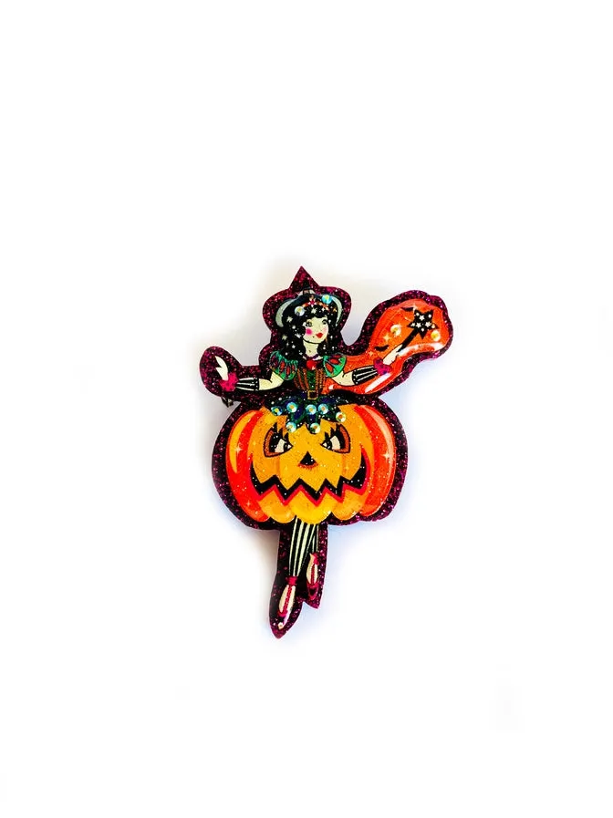 Rosie Rose Parker :  Halloween : Magical Fairy Pumpkin Girl Brooch [LUCKY LAST!]