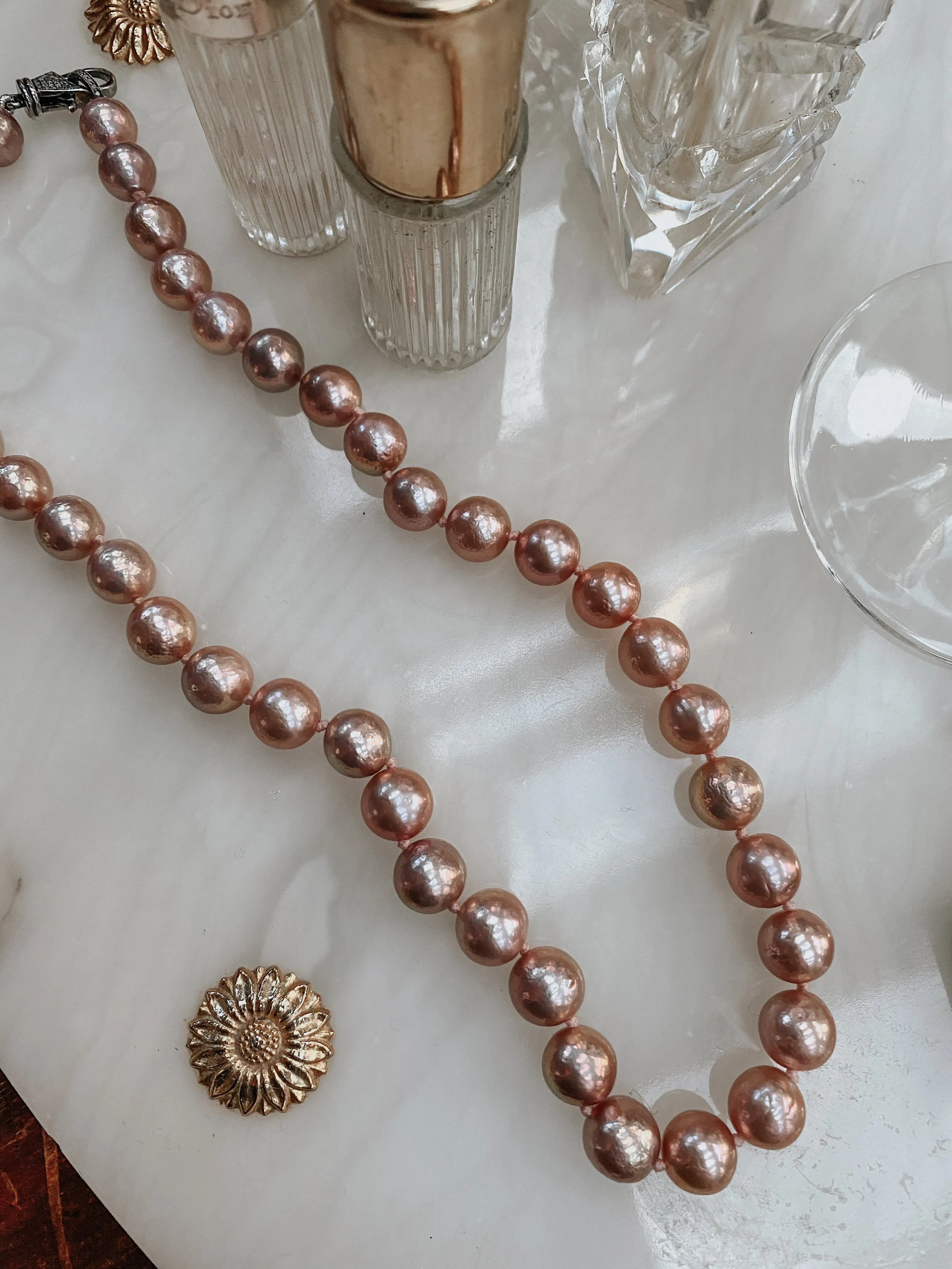 Signature Edison Pink Pearl Necklace