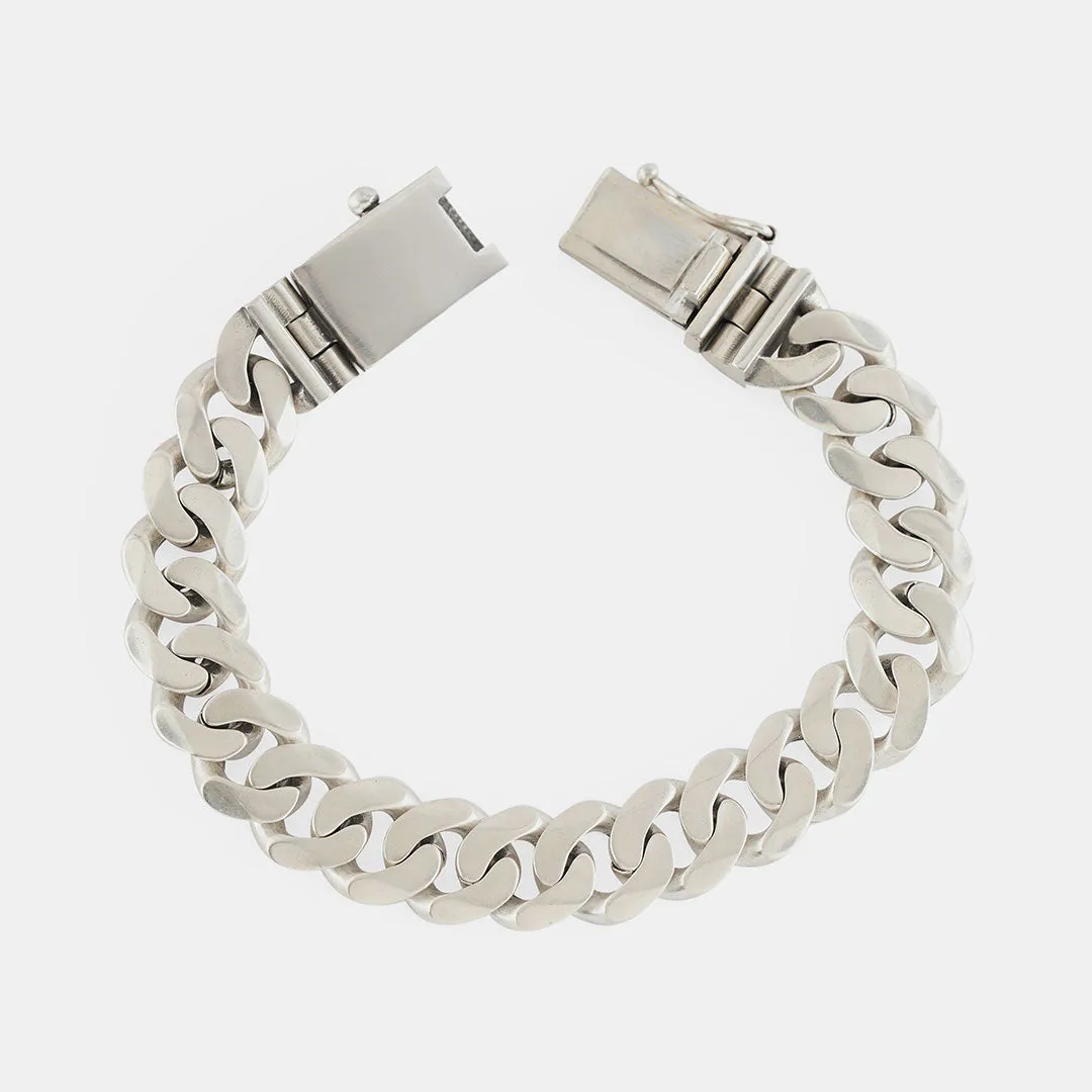 Silver 12mm Curb Bracelet