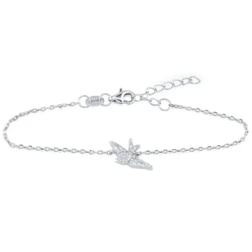 Silver Bird Bracelet with CZ - BZ209