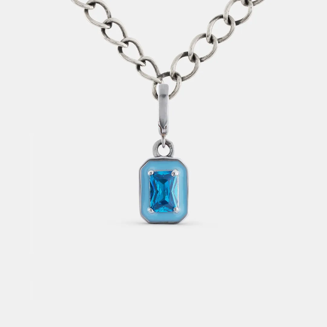 Silver Blue Blush Pendant