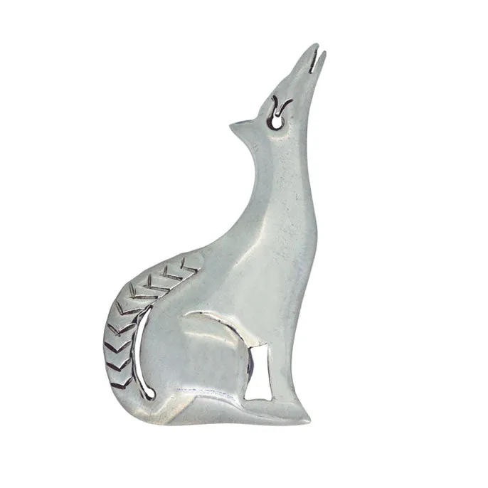 Silver Fox Brooch