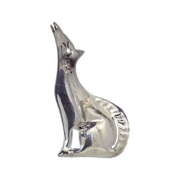 Silver Fox Brooch