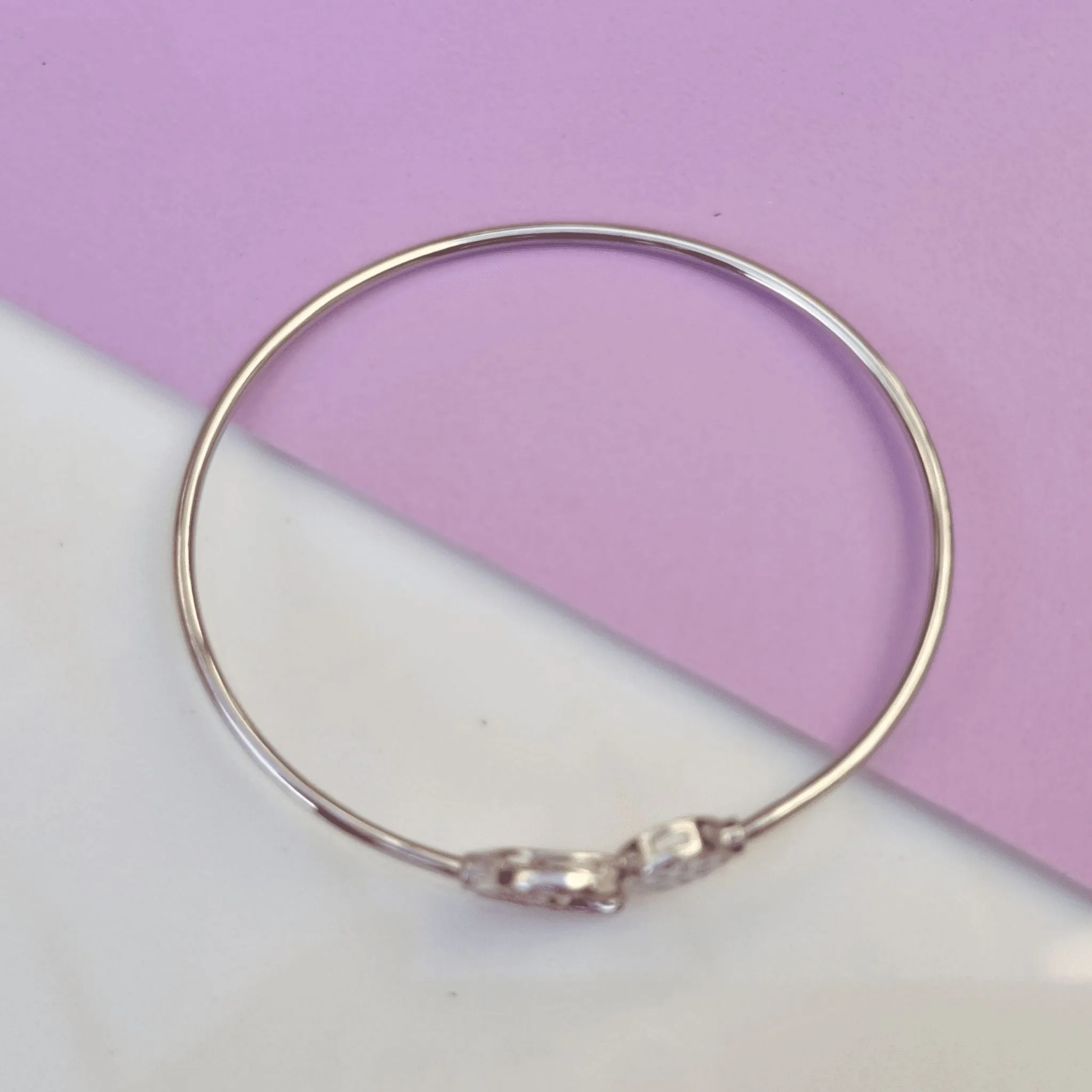 Silver Half Moon Bracelet