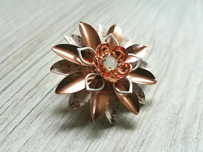 Small Rose Gold Tone and White