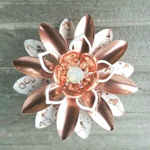 Small Rose Gold Tone and White