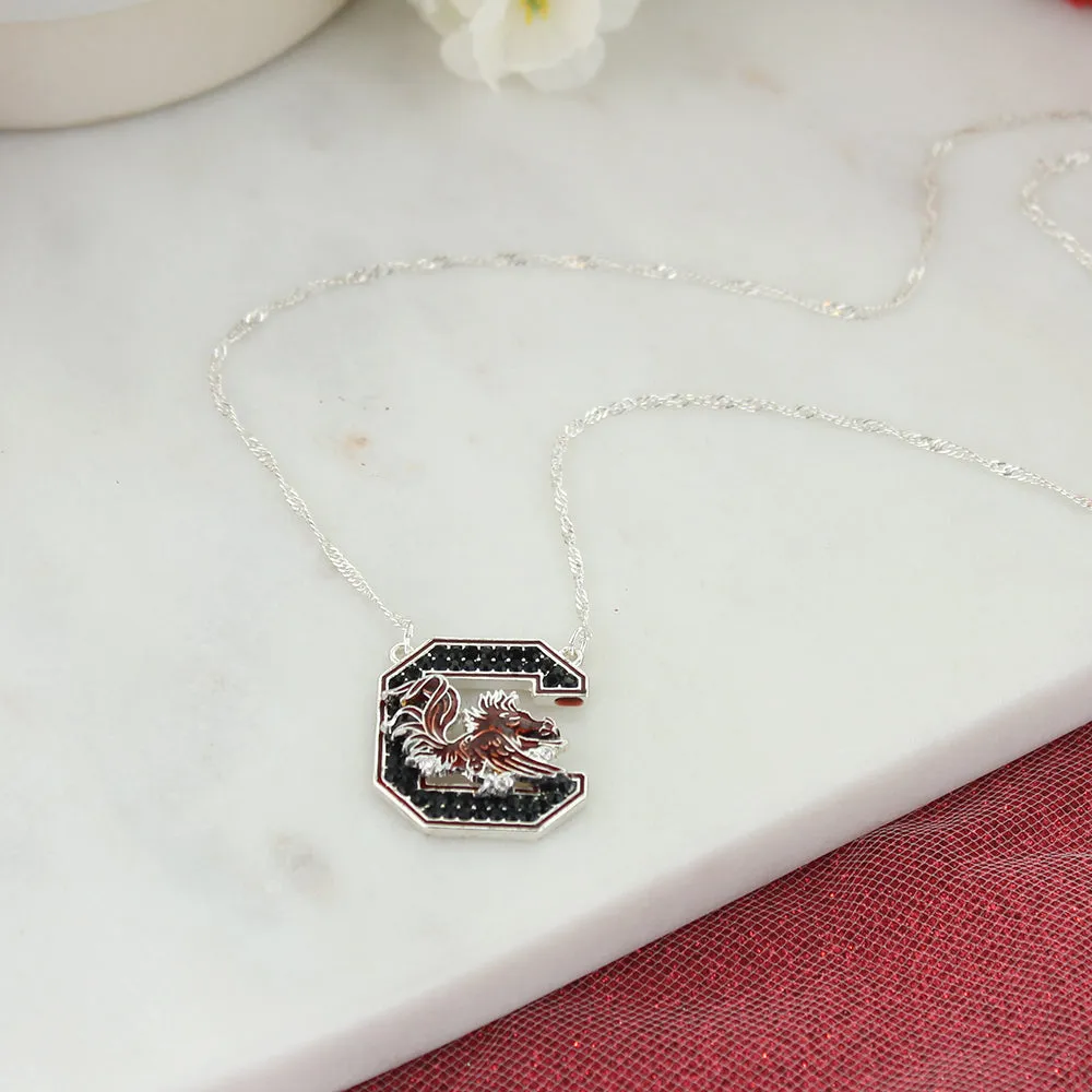 South Carolina Crystal Logo Necklace