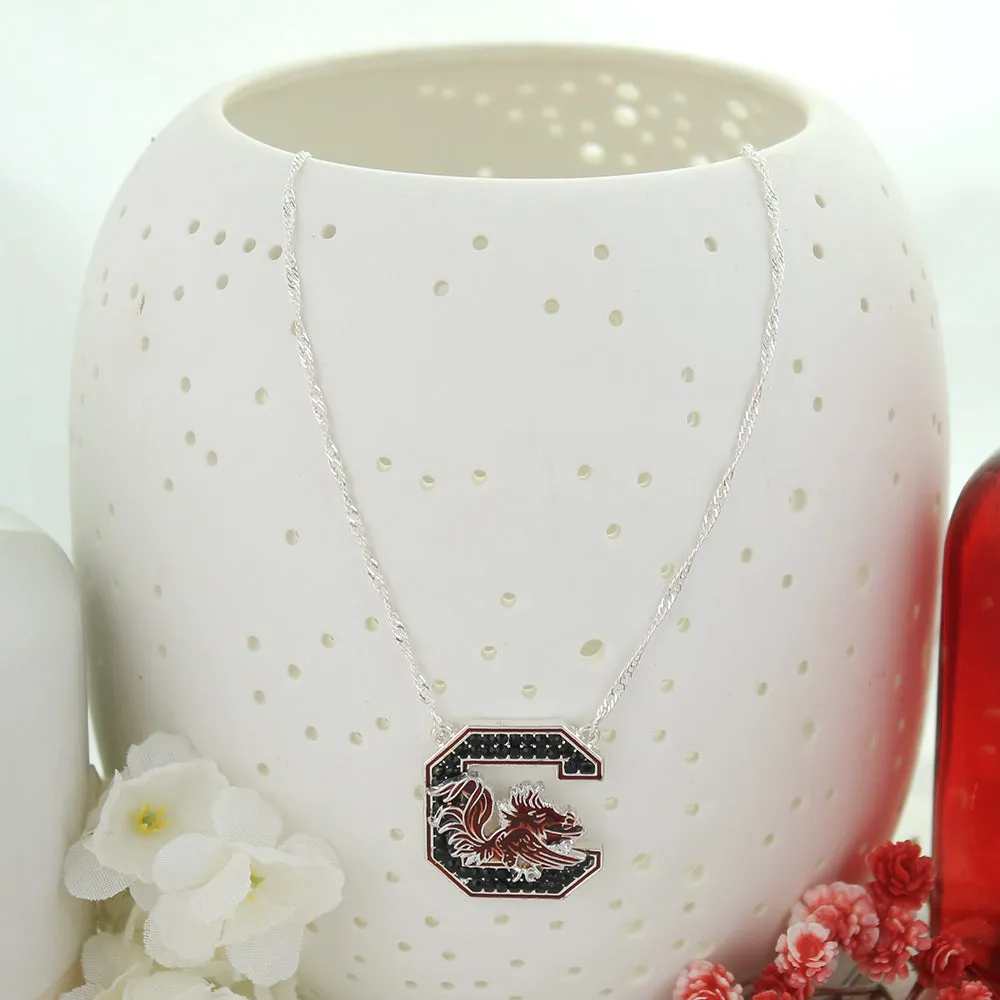 South Carolina Crystal Logo Necklace