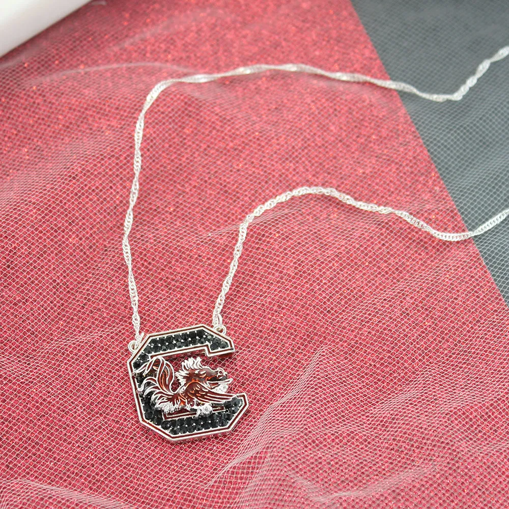 South Carolina Crystal Logo Necklace